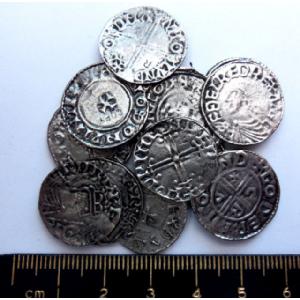 Set of 11 Saxon hammered coins Image